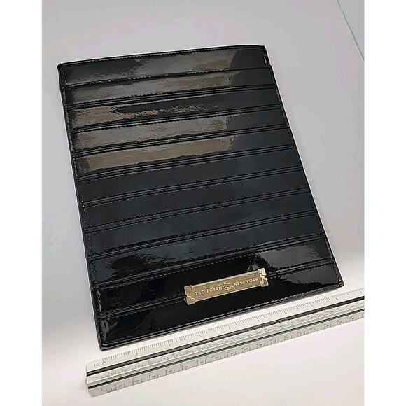 ZAC POSEN NY Z Spoke Black Aida iPad Black Patent‎ Leather Sleeve Case With Tags